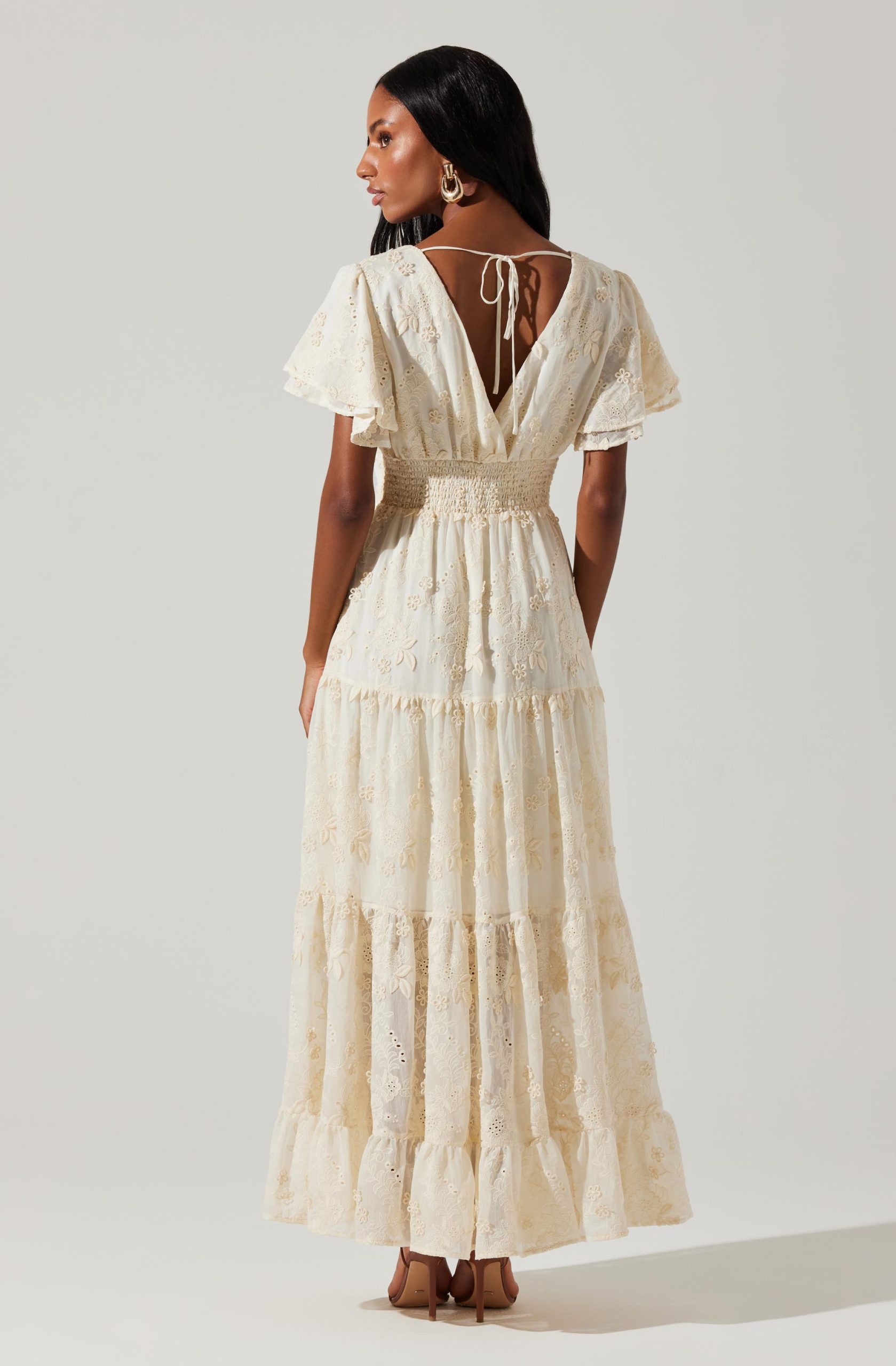 Junia Embroidered Tiered Maxi Dress - Image 5