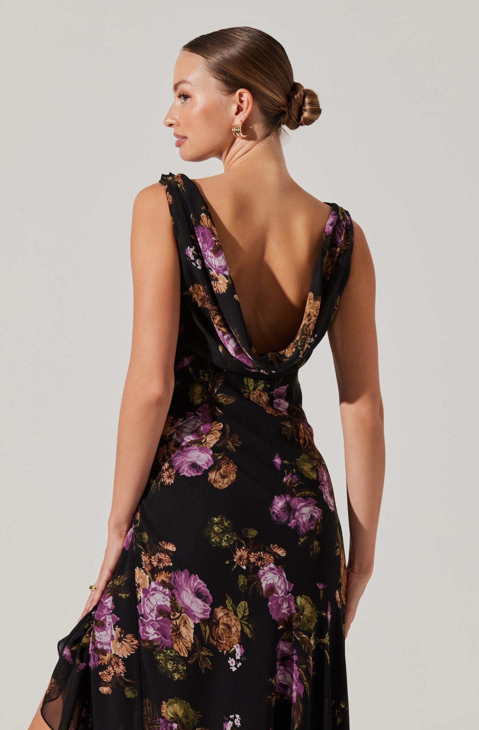 Cecilia Cowl Neck Maxi Dress - Image 3