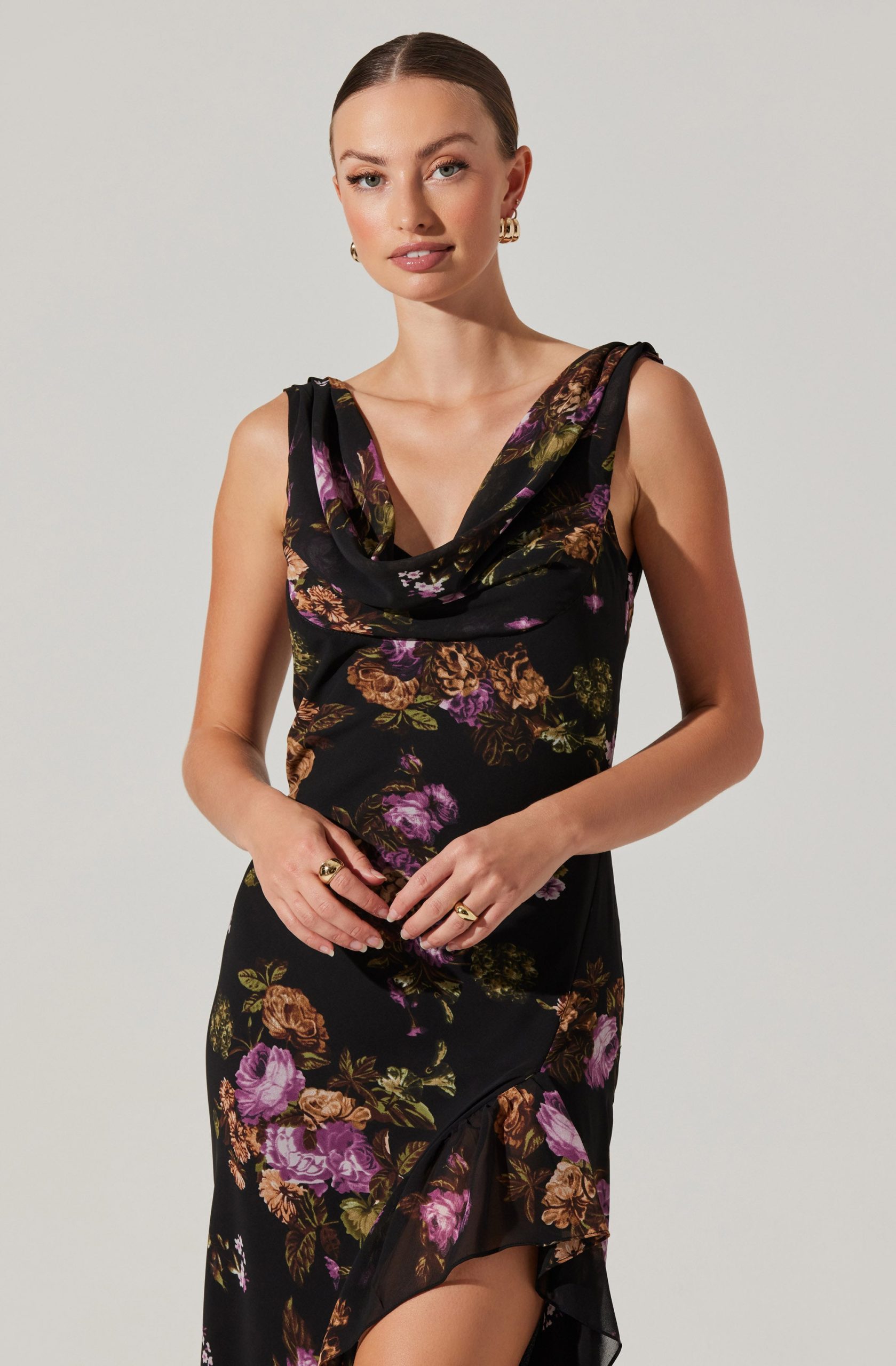 Cecilia Cowl Neck Maxi Dress - Image 4