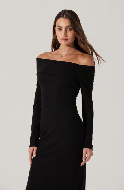 Jada Off Shoulder Midi Dress