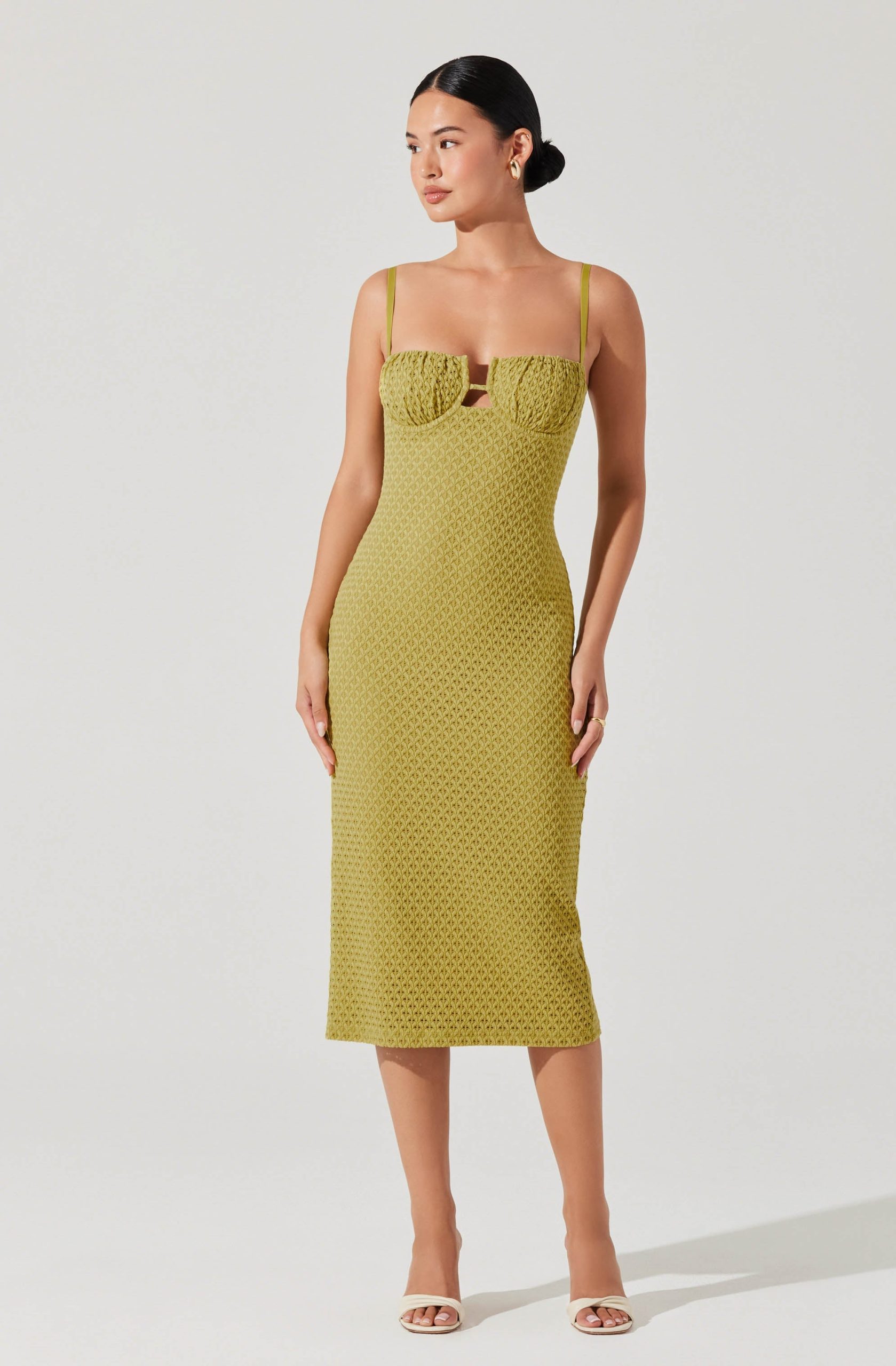 Jaida Bustier Bodycon Midi Dress - Image 3