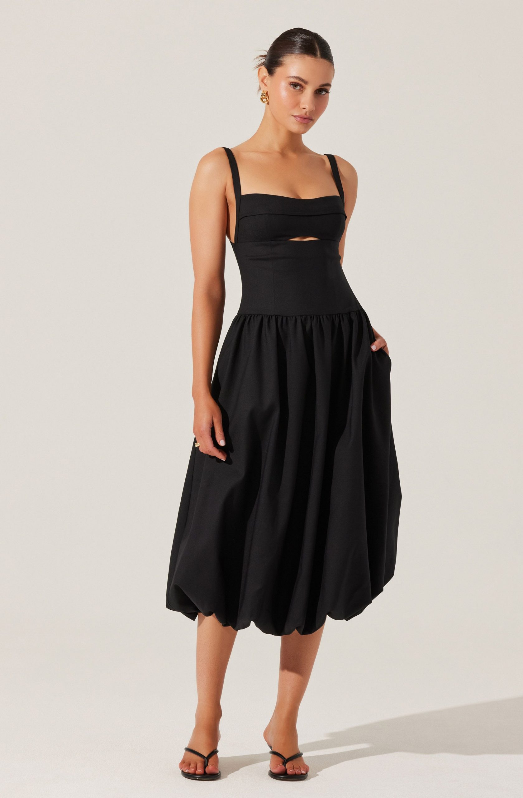 Jevi Sleeveless Bubble Midi Dress - Image 2