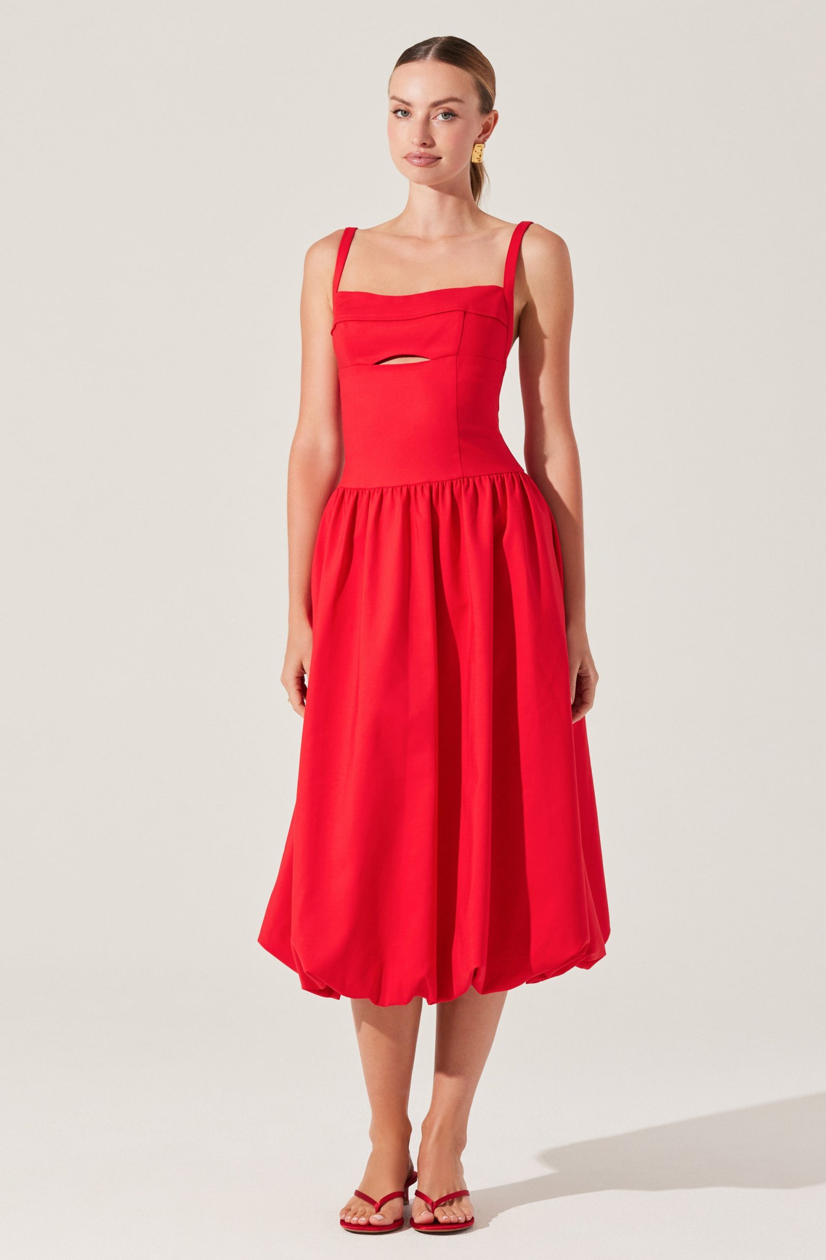 Jevi Sleeveless Bubble Midi Dress - Image 9