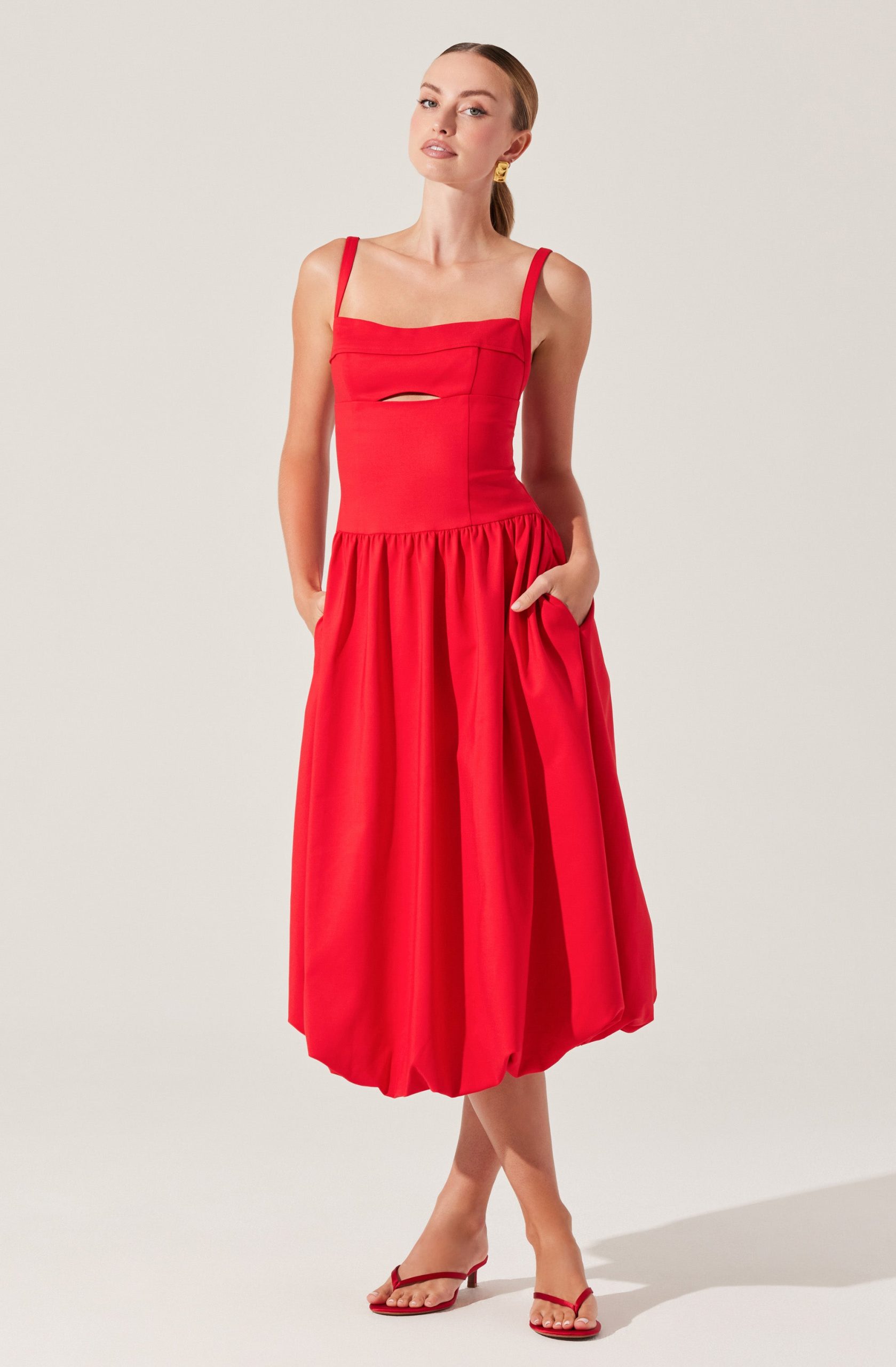 Jevi Sleeveless Bubble Midi Dress - Image 6